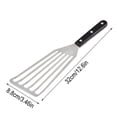 thumbnail image 1 of SouMaox Stainless Steel Slotted Spatula Turner Professional Metal Kitchen Flipper Versatile Cooking Utensil Griddle Scraper Tool, 1 of 8