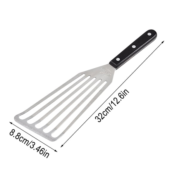 SouMaox Stainless Steel Slotted Spatula Turner Professional Metal Kitchen Flipper Versatile Cooking Utensil Griddle Scraper Tool