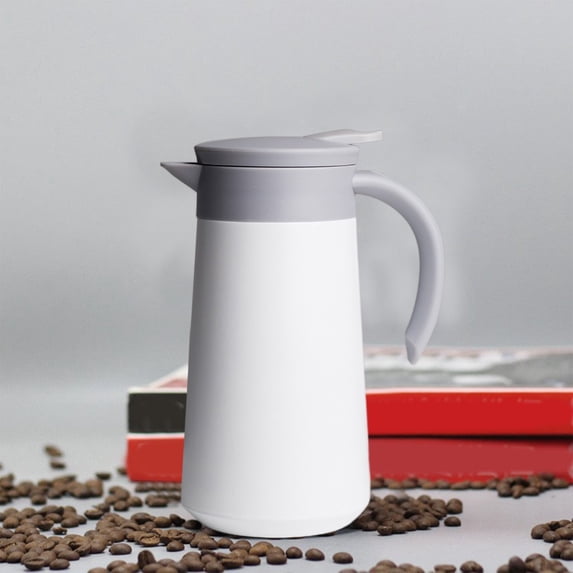 SouMaox Stainless Steel Thermal Carafe Vacuum Insulated Coffee Pot Beverage Server Hot Water Dispenser for Home Kitchen Office Desktop