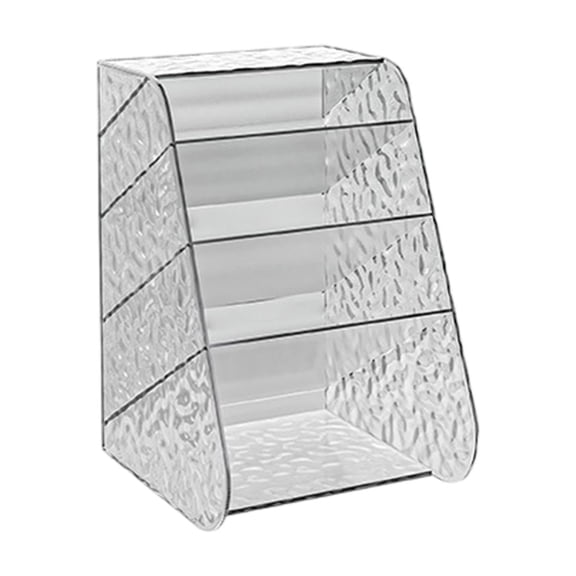 SouMaox Stationery Organizer, Slant Plug Clear Design, Multi Compartment Layout, Desktop Storage for Office Workspaces