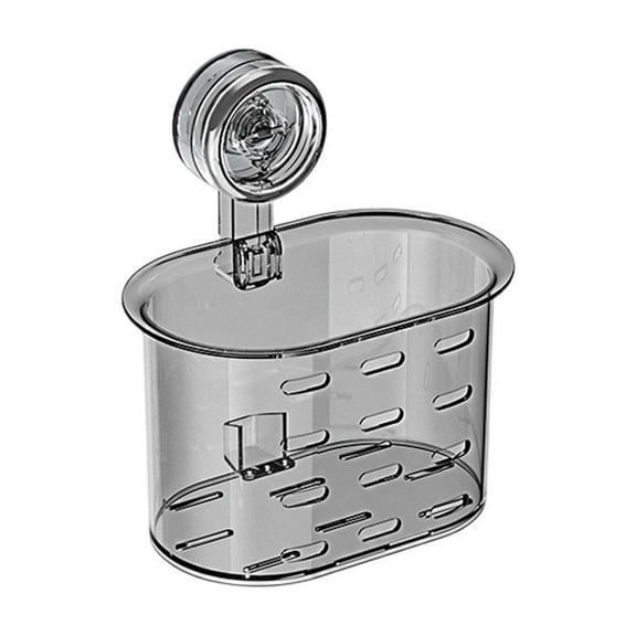 SouMaox Suction Cup Wall Mounted Organizer Vacuum Attachment Sturdy Storage Bin Space Saving Drainage Container for Bathroom Kitchen Office