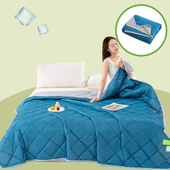 SouMaox Summer Cooling Blanket, Breathable Ice Silk Lightweight Comforter, Fast Heat Dissipation Bedding for Hot Nights Home Bedroom Use