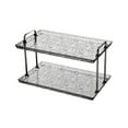 thumbnail image 1 of SouMaox Tiered Organizer Rack Textured Transparent Shelves Space Saving Design Tidy Countertop Storage for Bathroom Kitchen Dresser, 1 of 6