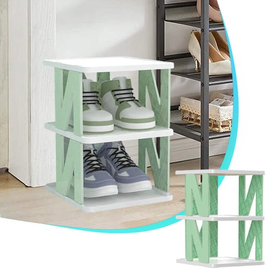 SouMaox Tiered Shoe Rack Stable Stackable Footwear Stand Storage Organizer for Entryway Apartment Dormitory Closet Bedroom Living Spaces