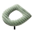 thumbnail image 1 of SouMaox Toilet Seat Cover Warm Fleece Pad Bathroom Commode Ring Zippered Thickened Mat for Home Winter Decor, 1 of 9