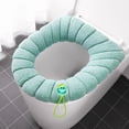 thumbnail image 1 of SouMaox Toilet Seat Cover Washable Soft Bathroom Cushion Stretchable Cloth Pad Warm Commode Lid Wrap Comfortable Reusable Universal Mat, 1 of 5