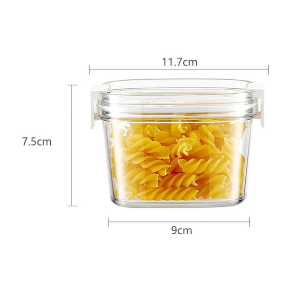 SouMaox Transparent Storage Jar Stackable Airtight Grain Pantry Organizer Kitchen Dry Food Container for Cabinet Organization