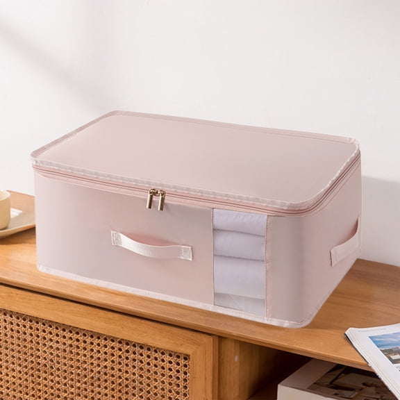 SouMaox Underbed Storage Bag, Foldable Organizer for Blankets, Breathable Zippered Design with Clear Window, Space Saving Solution for Bedroom Closet, Homeowner Essential