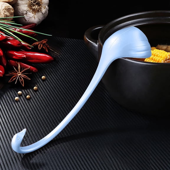 SouMaox Upright Soup Ladle, Stable Base Drip Catcher, Vertical Porridge Server, Serving Meals for Home Kitchen Dining Tables