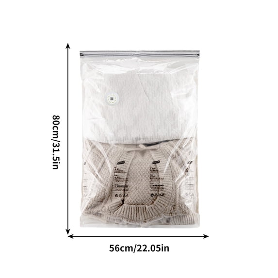 SouMaox Vacuum Compression Bag Manual Air Extraction Storage Pouch Wardrobe Organizer Space Saving Container for Travel Luggage Wardrobe