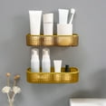 thumbnail image 1 of SouMaox Wall Mounted Bathroom Shelf PET Sturdy Storage Rack Vanity Floating Organizer Organizing Toiletries for Home Restroom Interior, 1 of 7