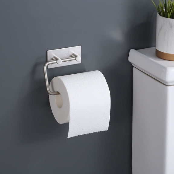 SouMaox Wall Mounted Paper Roll Holder Rotating Stainless Steel Tissue Hanger Kitchen Bathroom Organizer for Hotel Lavatory Restroom