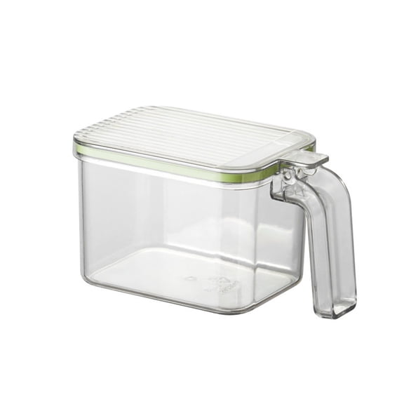 SouMaox Wall Mounted Seasoning Container Suction Cup Clear Spice Jar Organizer Transparent Kitchen Storage Box Hanging Condiment Dispenser