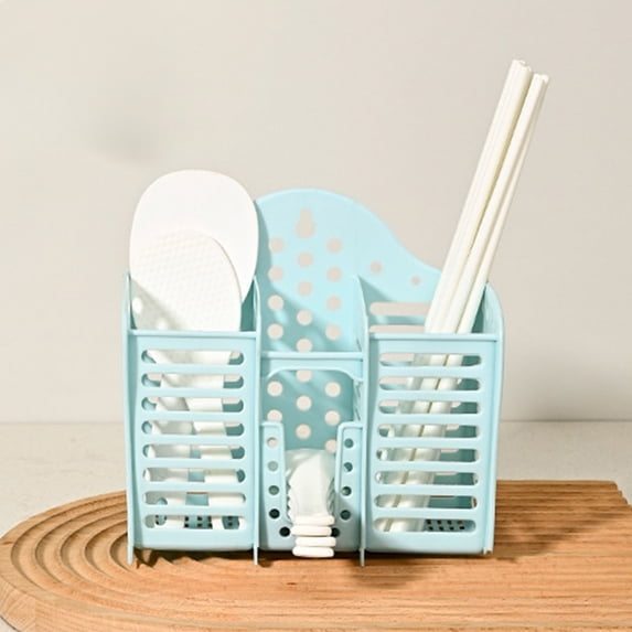 SouMaox Wall Mounted Tableware Basket, Drainage Ventilation Storage Organizer, Cutlery Caddy, Hanging Kitchenware Holder for Home Picnics