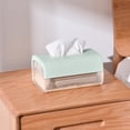 thumbnail image 1 of SouMaox Wall Mounted Tissue Box Clear Adhesive Paper Holder Storage Rack Dispenser for Bathroom Living Room, 1 of 8