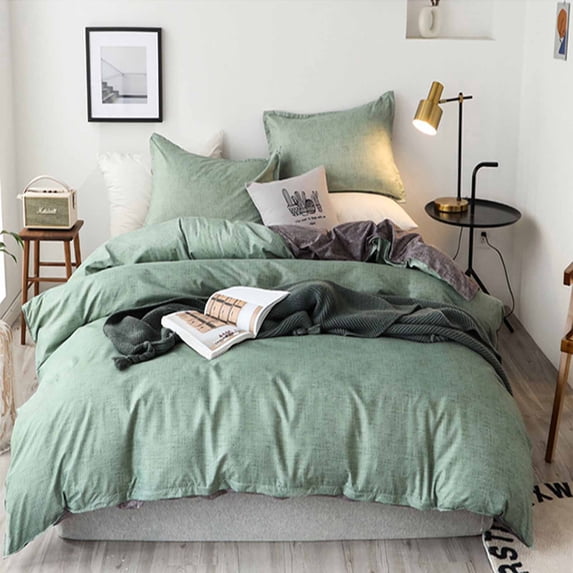 SouMaox Washable Bedding Set, Breathable Water Washed Fabric, Stylish Three Piece Linens, Bedroom Decoration for Home Sleeping Quarters