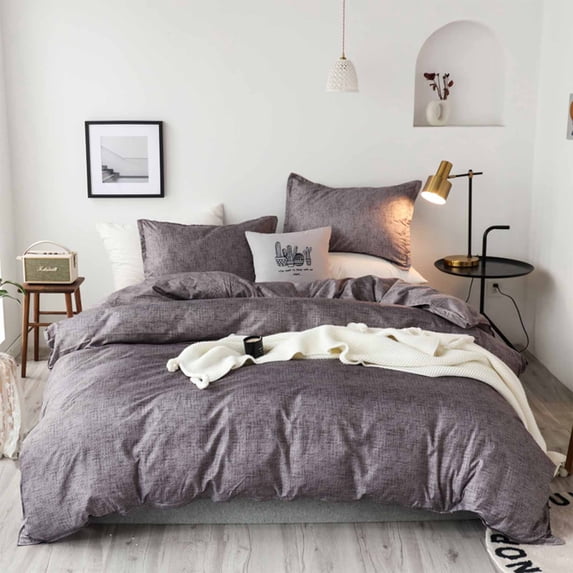 SouMaox Washable Bedding Set, Breathable Water Washed Fabric, Stylish Three Piece Linens, Bedroom Decoration for Home Sleeping Quarters