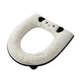 thumbnail image 1 of SouMaox Washable Toilet Seat Cover Warm Thickened Commode Cushion Soft Fleece Mat Zippered Pad for Home Bathroom Travel Use, 1 of 8
