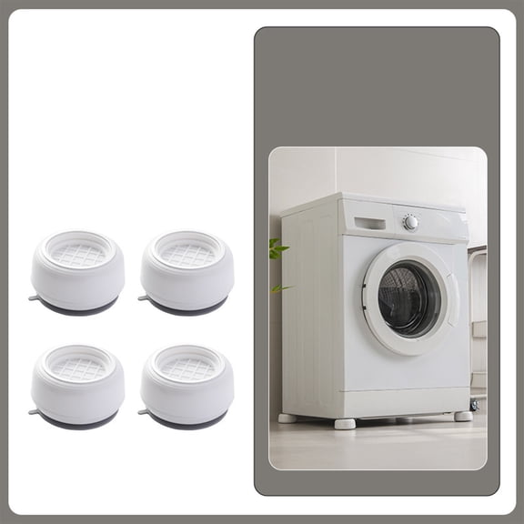 SouMaox Washing Machine Vibration Pads, Noise Reducing Laundry Base, Stabilizing Foot Pedestal, Floor Grip Leveling for Home Appliances