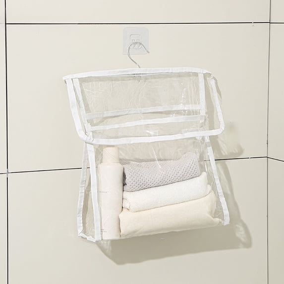 SouMaox Water-Resistant Hanging Bag, PVC Storage Organizer, Shower Caddy, Holding Towels Accessories for Bathroom Home Travel