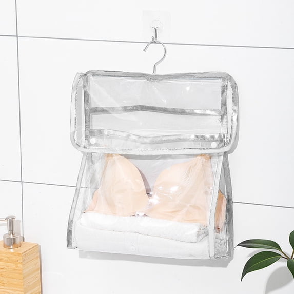 SouMaox Water-Resistant Hanging Bag, PVC Storage Organizer, Shower Caddy, Holding Towels Accessories for Bathroom Home Travel