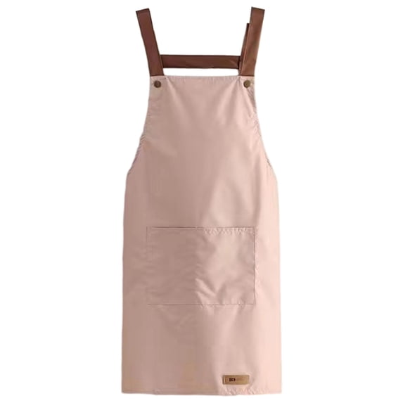 SouMaox Waterproof Kitchen Apron, Oil Resistant Cooking Bib, Adjustable Neck Strap Chef Smock, Household Cleaning Apparel, Pocketed Aprons