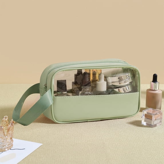 SouMaox Watertight Travel Pouch, Transparent Splicing Organizers, Portable Toiletry Case, Carrying Personal Items for Gym Trips Vacations