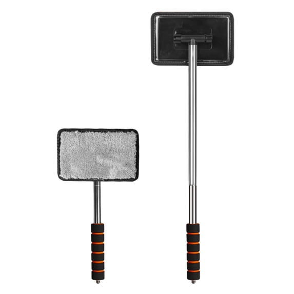 SouMaox Windshield Cleaning Brush Car Window Defogger Tool Interior Glass Cleaner Extendable Handle Microfiber Reusable Wand Auto Supplies