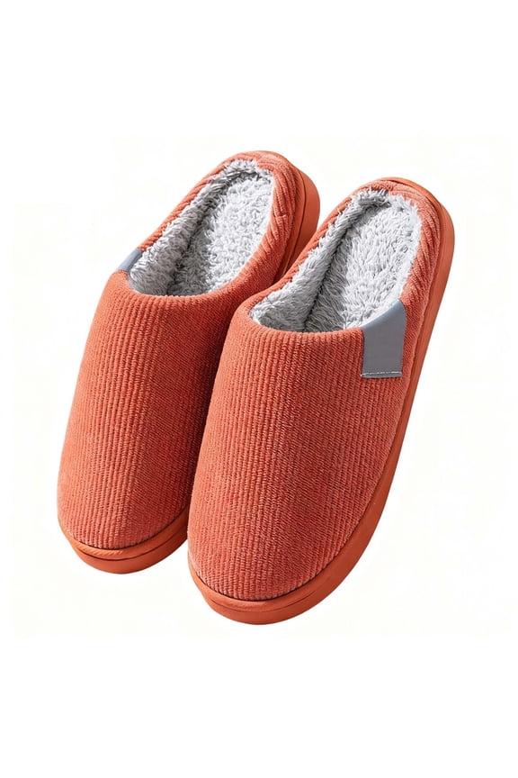 Winter Home Slippers Indoor Plush House Shoes Men Women Cozy Fleece Footwear Comfy Non Slip Bedroom Slides Warm Slip on Mules