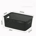 thumbnail image 1 of SouMaox Woven Storage Basket Plastic Organizing Bin Built-in Handles Hollow Design Stackable Container Versatile Home Office Organizer, 1 of 5