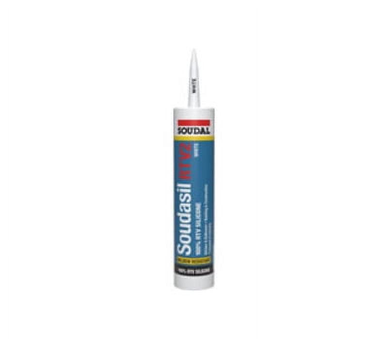 Soudal Accumetric 146726 Soudasil Rtv2 5823554 Silicone Sealant, White, 24 Hr Curing, 40 to 325