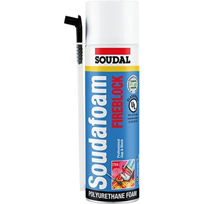 Soudal Accumetric 462803 12 oz Fireblock Gap & Block Foam Straw Box 150 Pack of 12