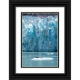 thumbnail image 1 of Souders, Paul 11x14 Black Ornate Wood Framed with Double Matting Museum Art Print Titled - Alaska-South Sawyer Harbor Seal resting on iceberg calved from Dawes Glacier in Endicott Arm, 1 of 4