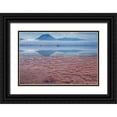 thumbnail image 1 of Souders, Paul 14x11 Black Ornate Wood Framed with Double Matting Museum Art Print Titled - Africa-Tanzania-Aerial view of Ol Doinyo Lengai volcano looming above vast flock, 1 of 4