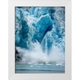 thumbnail image 1 of Souders, Paul 19x24 White Modern Wood Framed Museum Art Print Titled - Alaska-Tracy Arm-Massive iceberg calving from face of South Sawyer Glacier in Tracy Arm, 1 of 4