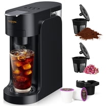 Suodoka Single Serve K Capsule Coffee Maker, Black Coffee Machine for K-Pod & Ground Coffee, New