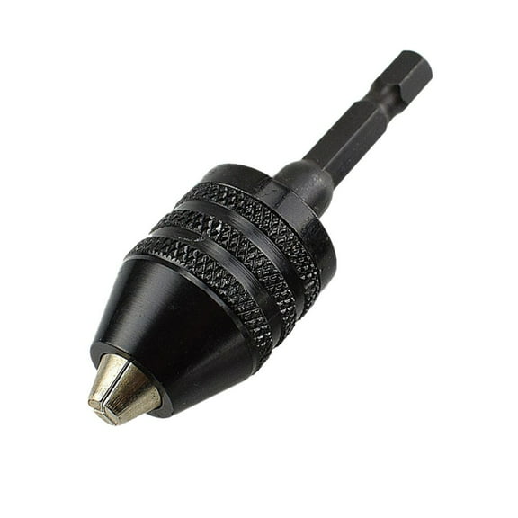 Souew 1/4 Inch Hex Shank Keyless Drill Bit Chuck Black 0.3-6.5Mm Quick Change Converter For Electric Drill Multi-Functional Tool