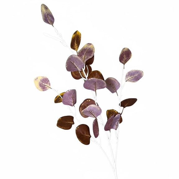 Souew 3 Bunches of Brown Artificial Flowers, 3 Head Red Brown Artificial Leaves Greenery Stem Realistic for Arrangements Wedding Aisle Runners & Event Decorations