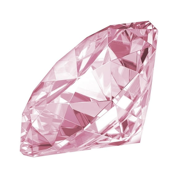 Souew 50Mm Decorative Ornaments Transparent Colored Glass Small Crystal Diamond Pink Diamond, Crystal Diamond Paperweight Jewels Wedding Decorations Christmas Centerpieces Home Decor Gift 50Mm (2Inch)