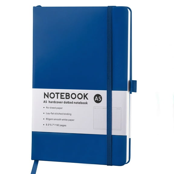 Souew A5 Lined Classic Notebook Journal Bu2 With Elastic Band 96 Sheets Leather Hard Cover Thick Paper With Inner Pocket For Student School Office
