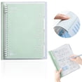 thumbnail image 1 of Souew B5 Soft Cover Loose Leaf Notebook, Green 10×8In Detachable Lined Journal, 60 Sheets 180° Flat Lay Notebook For Students S-Chool Study, 1 of 6