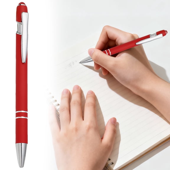 Souew Ballpoint Pen 2-in-1 Stylus Retractable Ballpoint Pen with Stylus Tip, Metal Stylus Pen for Touch Screens, 1.0 Mm Black Ink