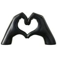 thumbnail image 1 of Souew Black Heart Hand Gesture Ornament, Love Hand Sign Sculpture Elegant Heart Gesture Statue Modern Desk & Home Decor Symbolic for Wedding Anniversary, 1 of 9