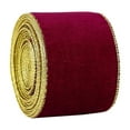 thumbnail image 1 of Souew Christmas Velvet Ribbon, 6Cm X 2M, Burgundy, Festival Decorative Ribbons and Happiness Packaging Wrapping Wedding Decoration, 1 of 7