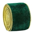 thumbnail image 1 of Souew Christmas Velvet Ribbon, 6Cm X 2M, Dark Green, Festival Decorative Ribbons and Happiness Packaging Wrapping Wedding Decoration, 1 of 7