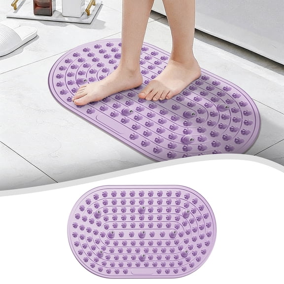 Souew Extra-Large Acupressure Foot Massage Mat 30 Inches, Silicone Foot Pressure Point Pad, Foot Reflexology Mat For Stress Relief, Home & Gym Use (Purple)