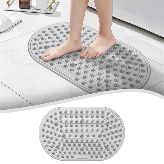 Souew Foot Massage Mat With Soft Silicone – Reflexology Acupressure Foot Pad , Roll-Up Portable Design For Plantar Fasciitis, Foot Pain Relief & Circulation, Home Office Use(Gray)