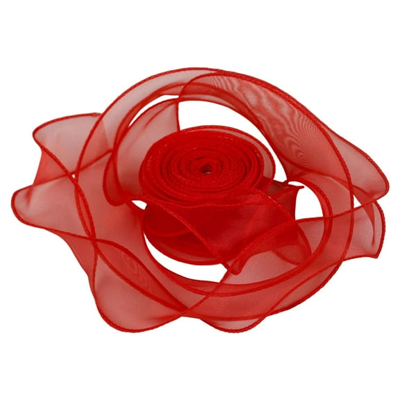 Souew Gift box decorative ribbon 2 bright red, Fish Tail Ribbon Holiday Bow Ribbon Packaging Material For Wrapping Bouquets Wedding Christmas Home Decor