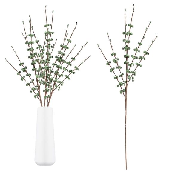 Souew Green Artificial Flower Bouquet – DIY Art Plant for Home, Wedding Table Centerpieces, Vase Decoration, and Event Decor