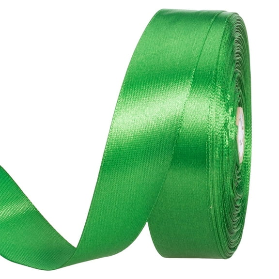 Souew Green solid color satin ribbon craft fabric for gift packaging ribbon H, Solid Satin Ribbon 25 Yards Roll For Wedding Sewing Projects Wrapping Invitation Embellishments